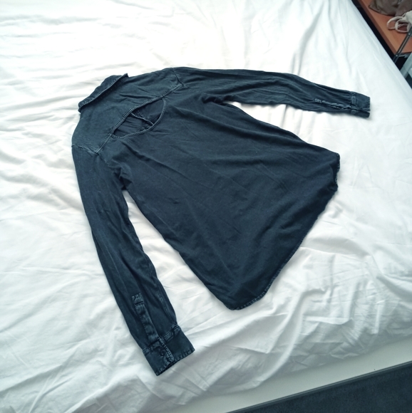 DONATED! Denim Shirt with Peekaboo Back Yoke - Picture 7 of 8